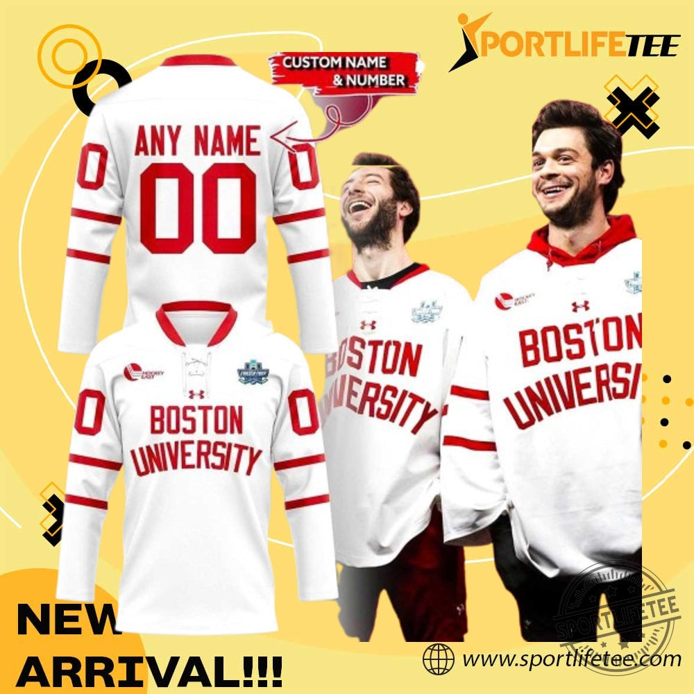 Boston University Terriers Final Four Hockey Jersey Personalized Name