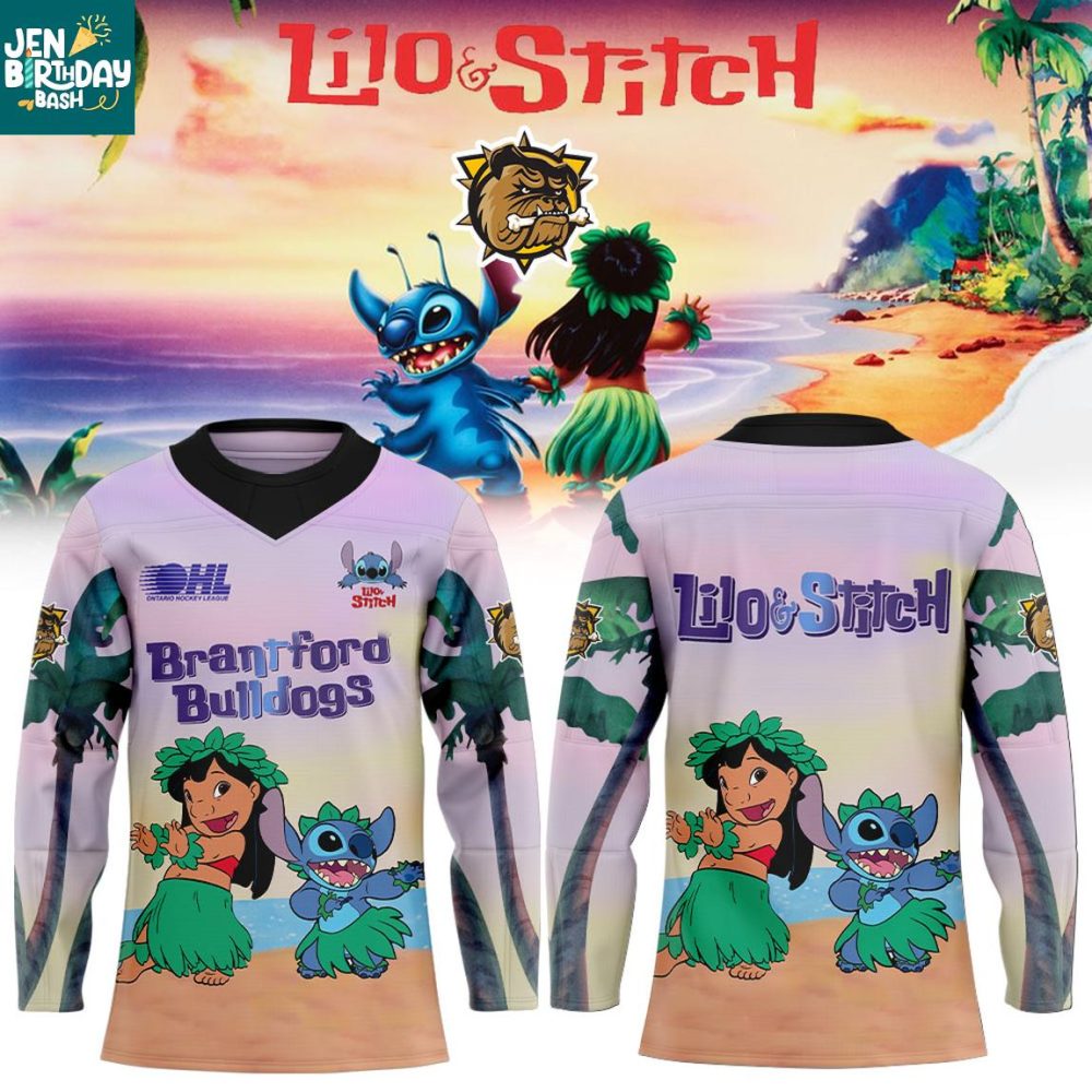 Brantford Bulldogs Lilo &amp; Stitch 2025 Ohl Personalized Hockey Jersey