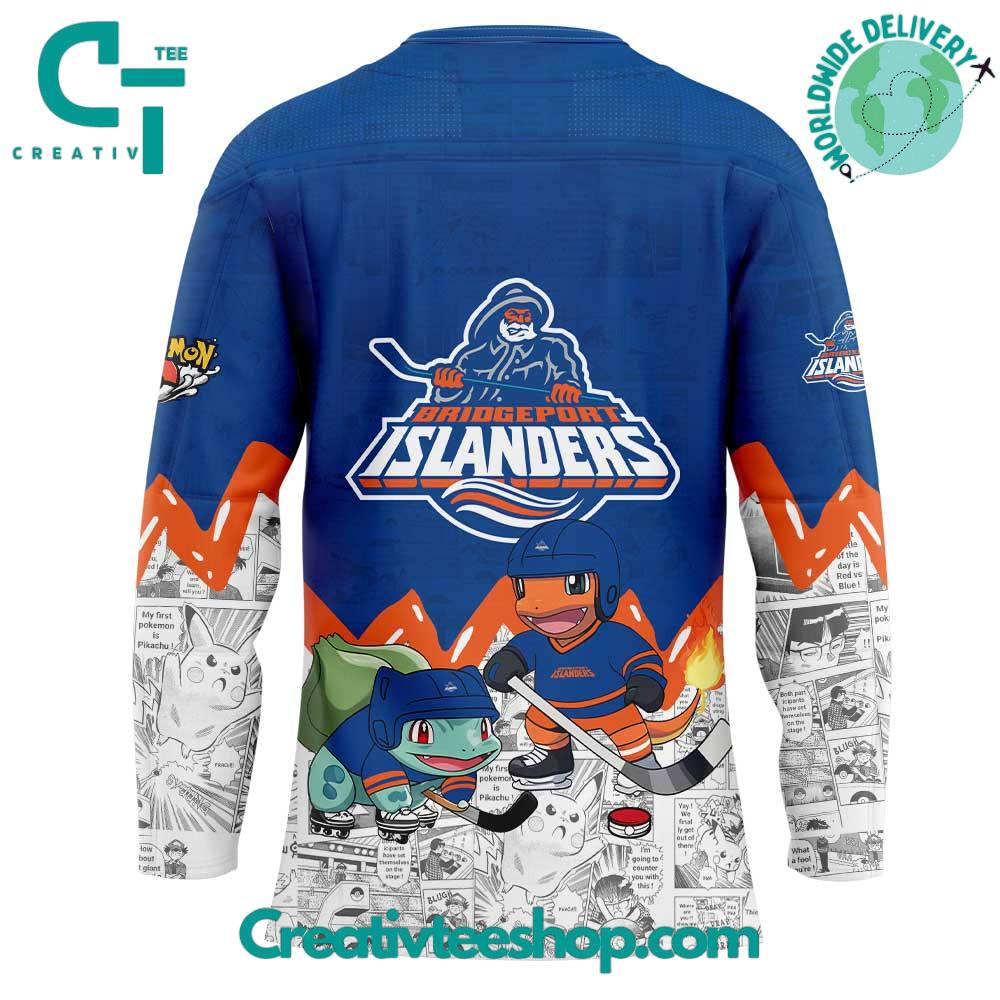 Bridgeport Islanders X Pokemon Special New Hockey Jersey