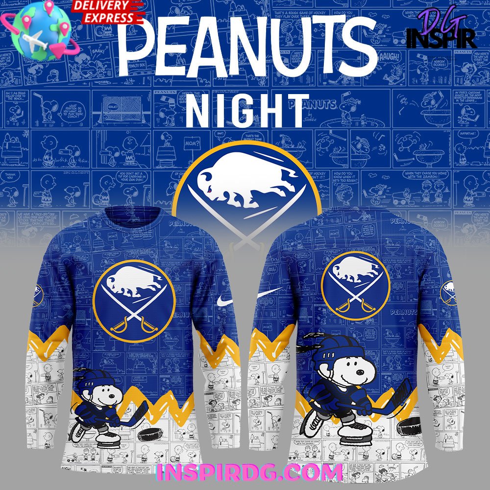 Buffalo Sabres Anniversary Of Peanuts Limited Edition Hockey Jersey