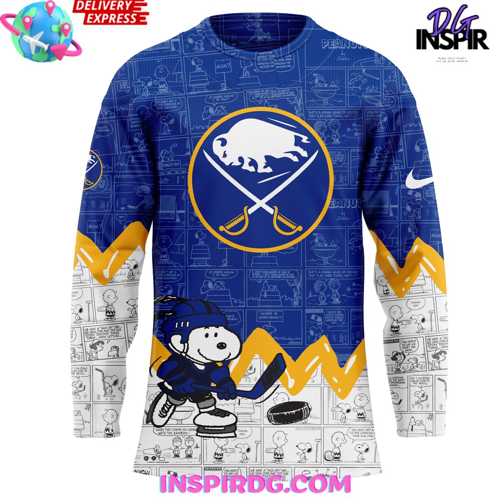 Buffalo Sabres Anniversary Of Peanuts Limited Edition Hockey Jersey