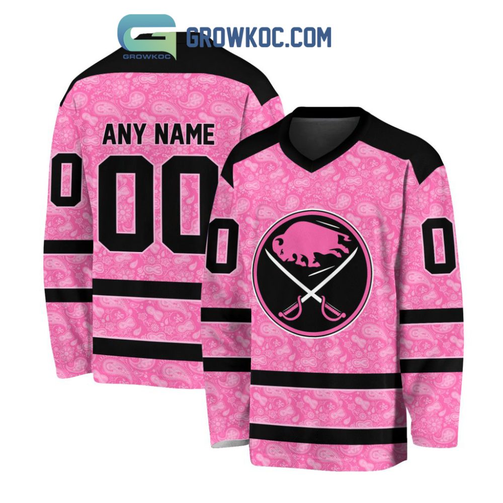 Buffalo Sabres Nhl Special Pink Breast Cancer Hockey Jersey Long Sleeve