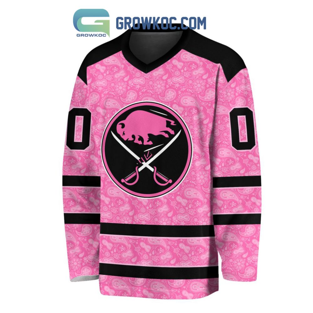 Buffalo Sabres Nhl Special Pink Breast Cancer Hockey Jersey Long Sleeve
