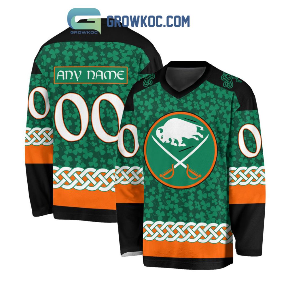 Buffalo Sabres St.Patrick'S Day Personalized Long Sleeve Hockey Jersey