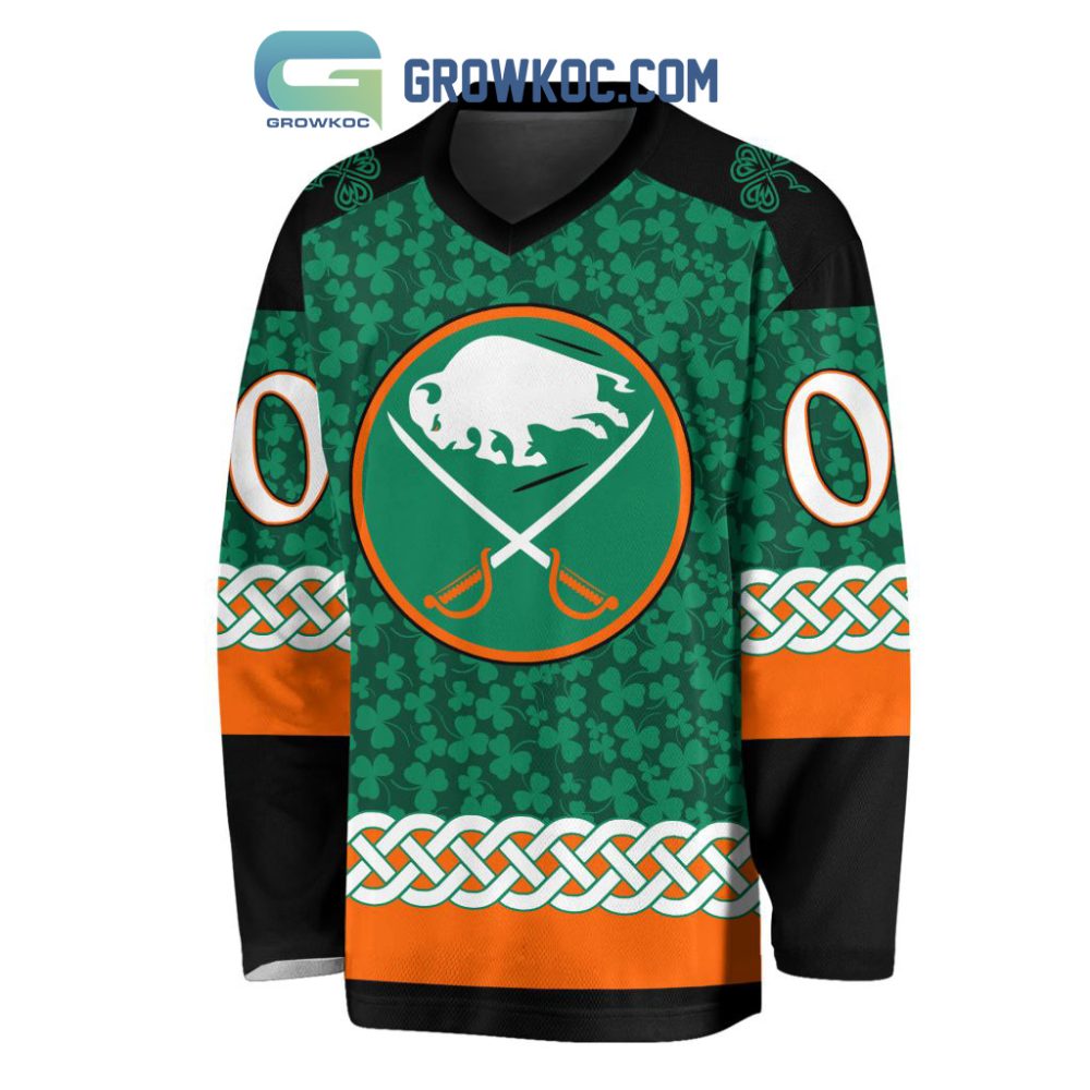 Buffalo Sabres St.Patrick'S Day Personalized Long Sleeve Hockey Jersey