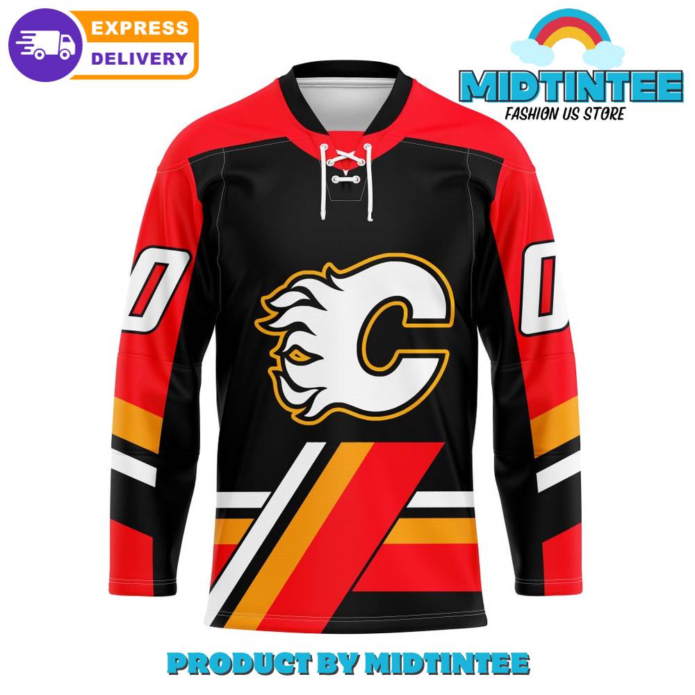 Calgary Flames Customized Reverse Retro Hockey Jersey