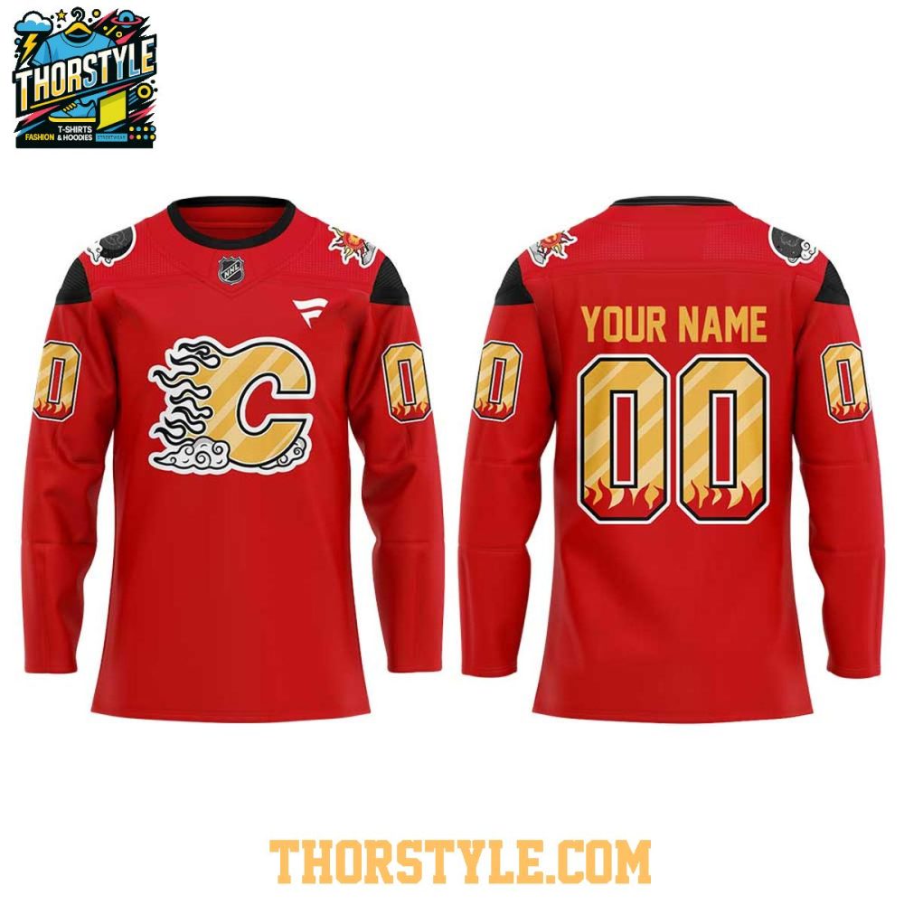 Calgary Flames East Asian 2026 Night Nhl Personalized Hockey Jersey