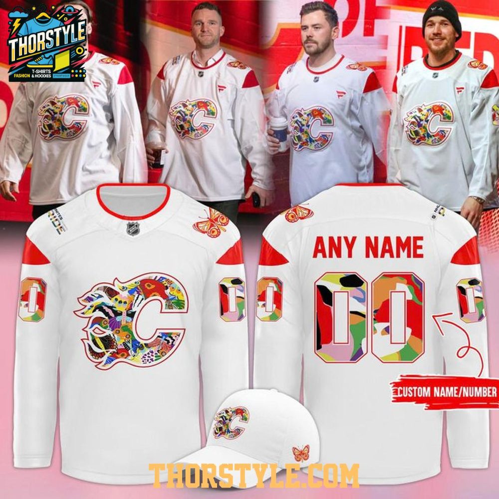 Calgary Flames Pride Night Celebrating Nhl 2026 Personalized Hockey Jersey