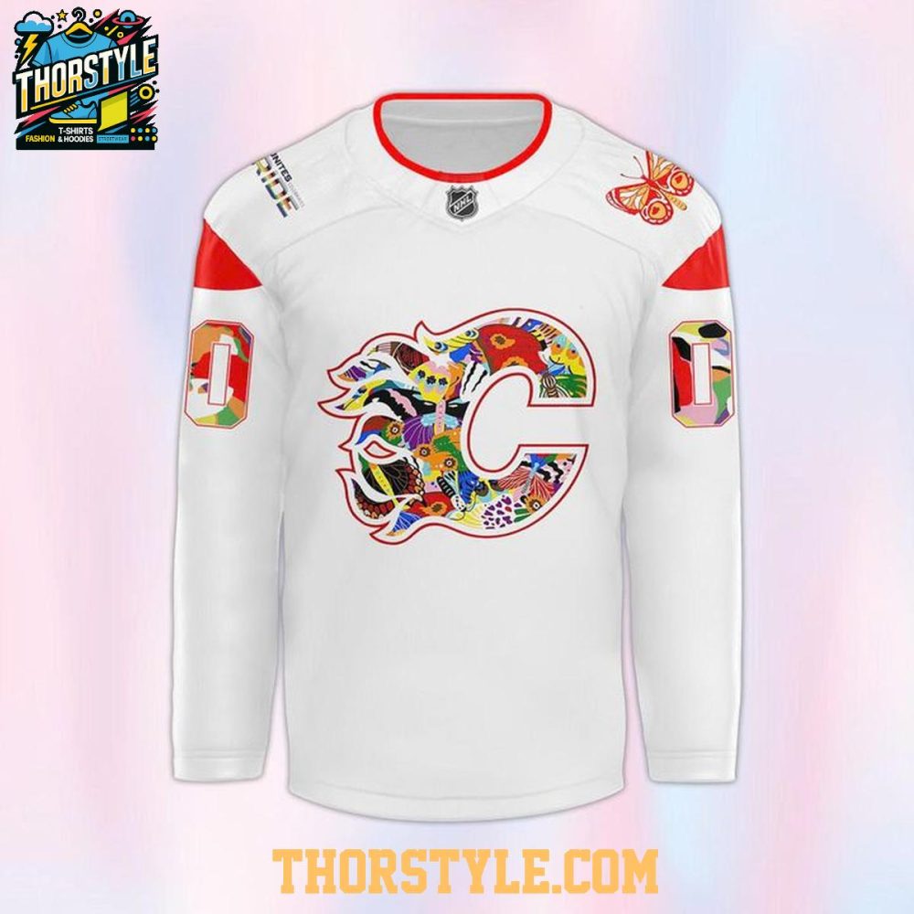 Calgary Flames Pride Night Celebrating Nhl 2026 Personalized Hockey Jersey