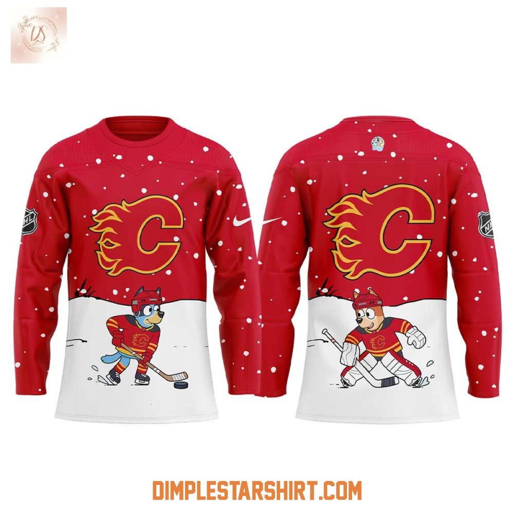 Calgary Flames X Bluey &amp; Bingo Hockey Jersey