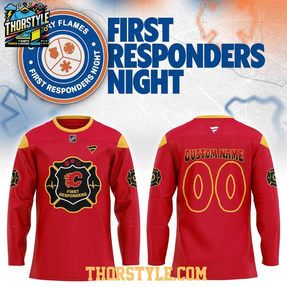 Calgary Flames X First Responders Night 2026 Personalized Hockey Jersey