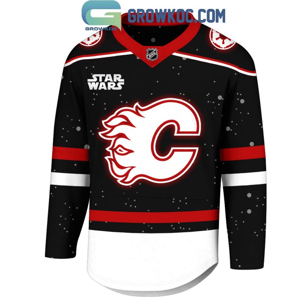 Calgary Flames X Star Wars Darth Vader Hockey Jersey