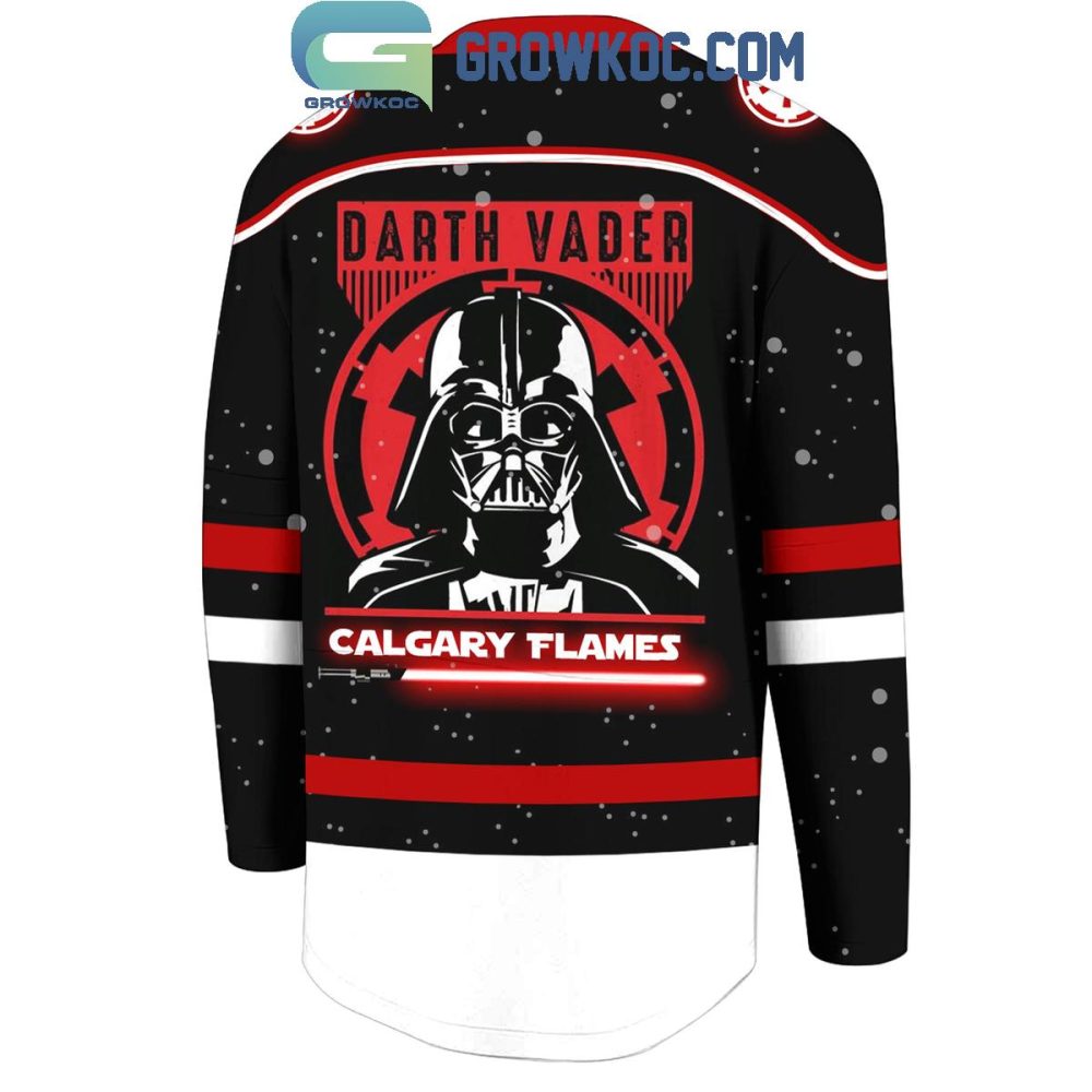 Calgary Flames X Star Wars Darth Vader Hockey Jersey