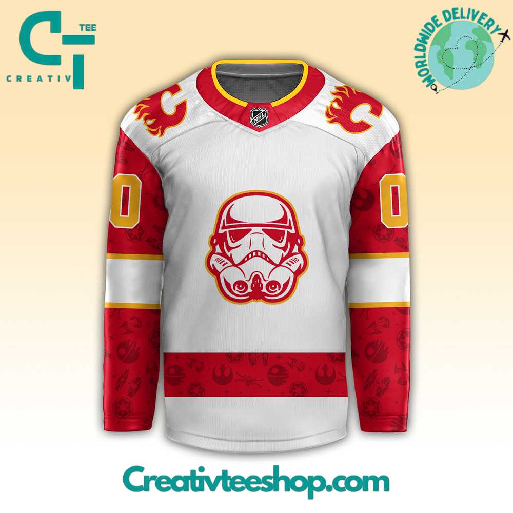 Calgary Flames X Star Wars Night 2024 Hockey Jersey