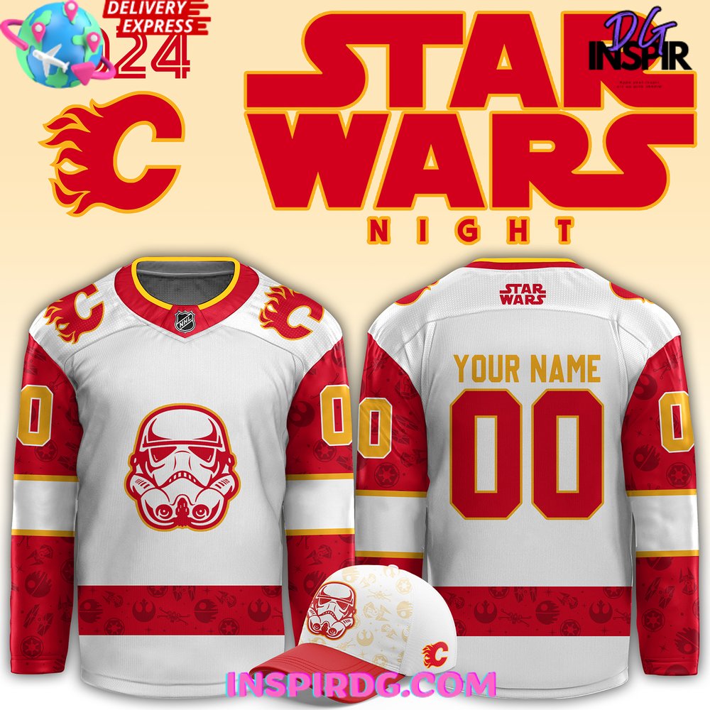 Calgary Flames X Star Wars Night Custom Hockey Jersey