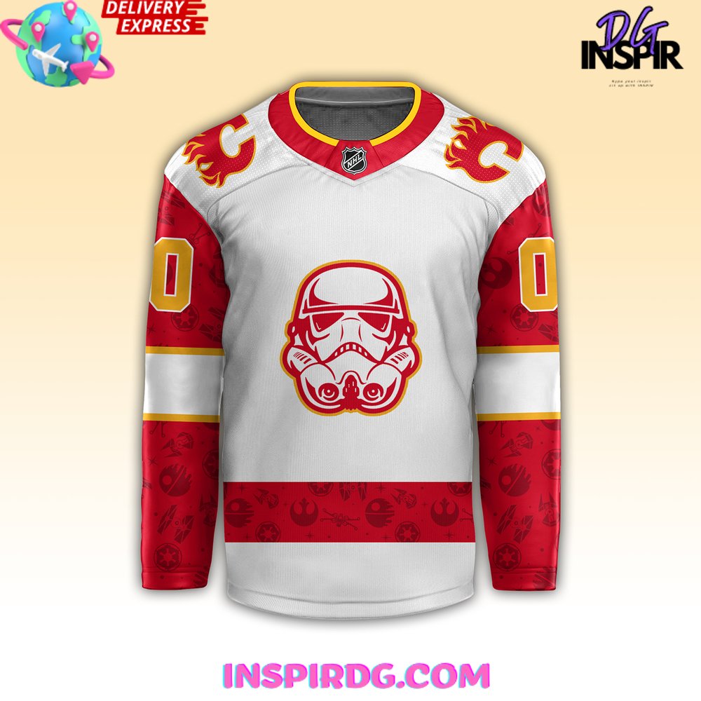 Calgary Flames X Star Wars Night Custom Hockey Jersey