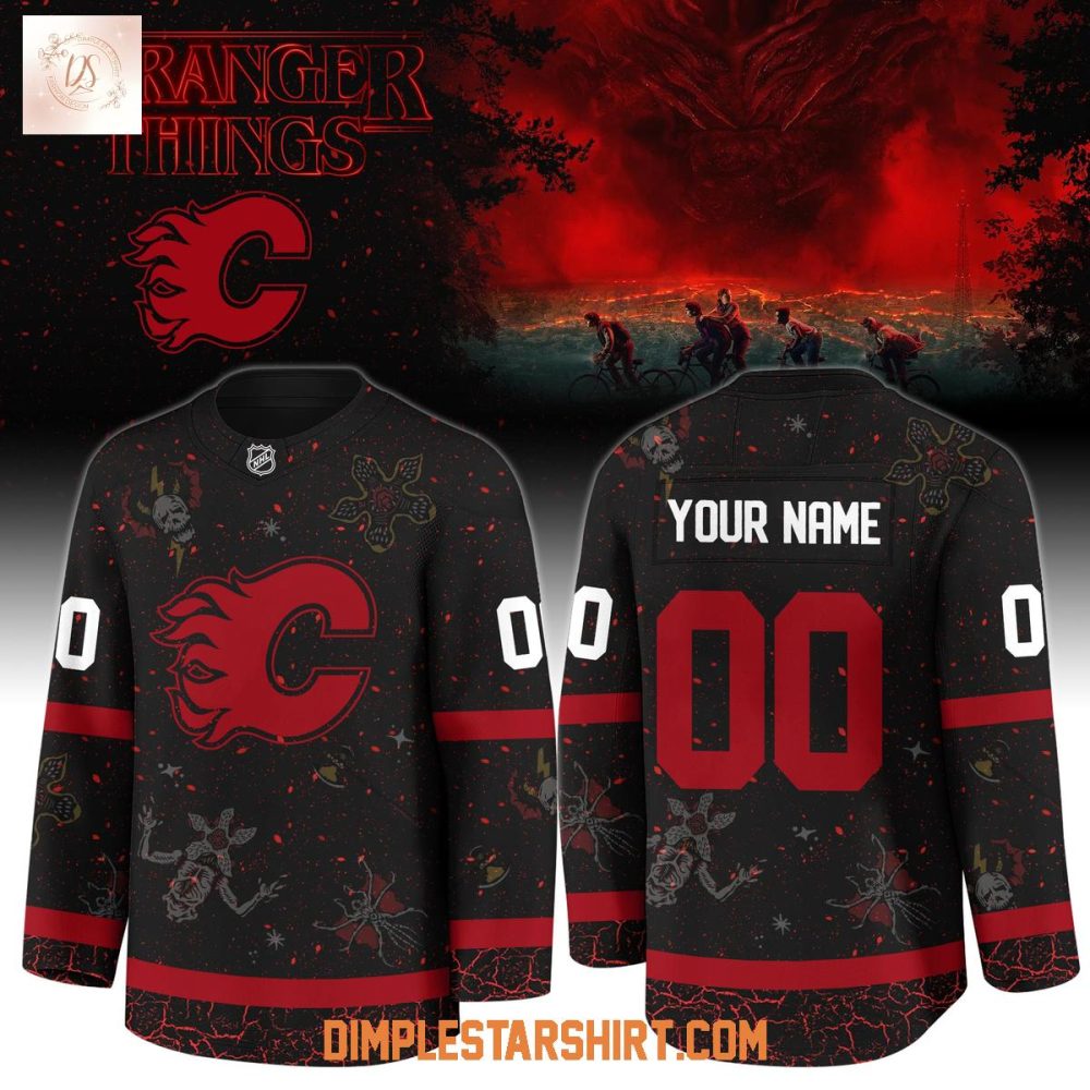 Calgary Flames X Stranger Things 5 Jersey