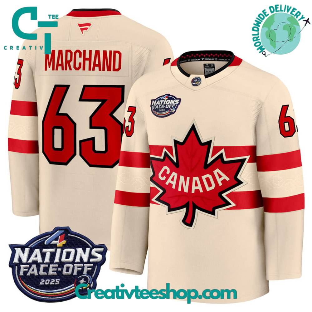 Canada Ice Hockey 4 Nation Face-Off Champions Brad Marchand #63 Jersey