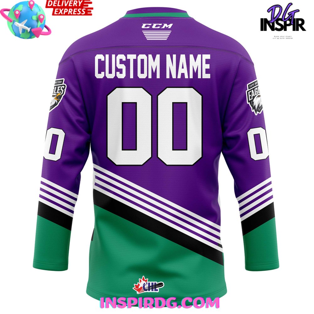 Cape Breton Eagles Hockey Fights Cancer Special Hockey Jersey