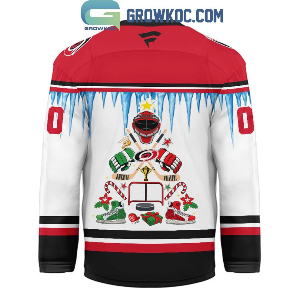 Carolina Hurricanes Christmas Tree Custom Hockey Jersey