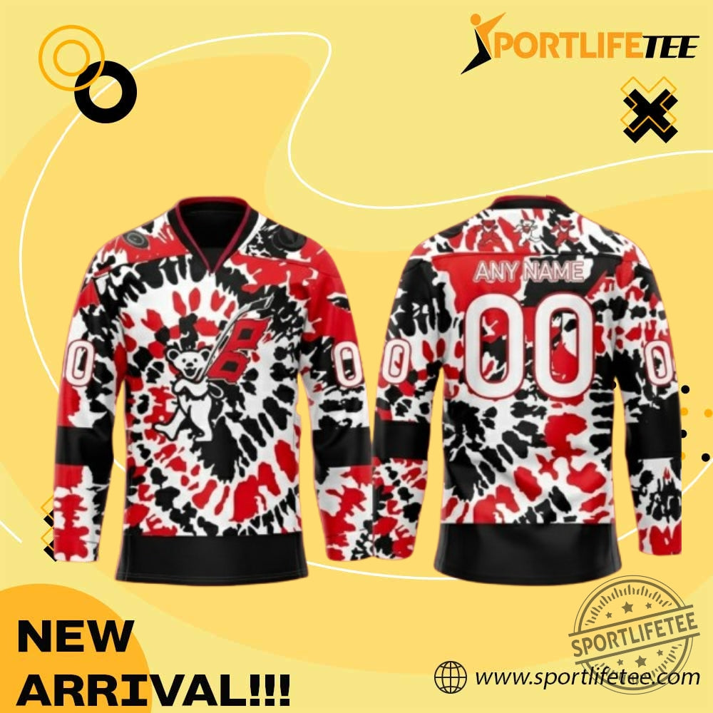 Carolina Hurricanes Grateful Dead Custom Baseball Jersey