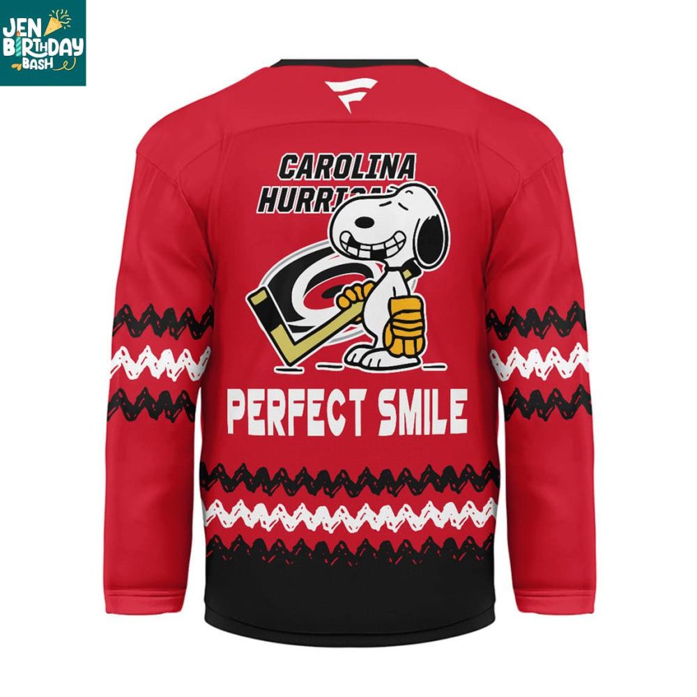 Carolina Hurricanes Snoopy Peanuts Camps 2026 Personalized Hockey Jersey