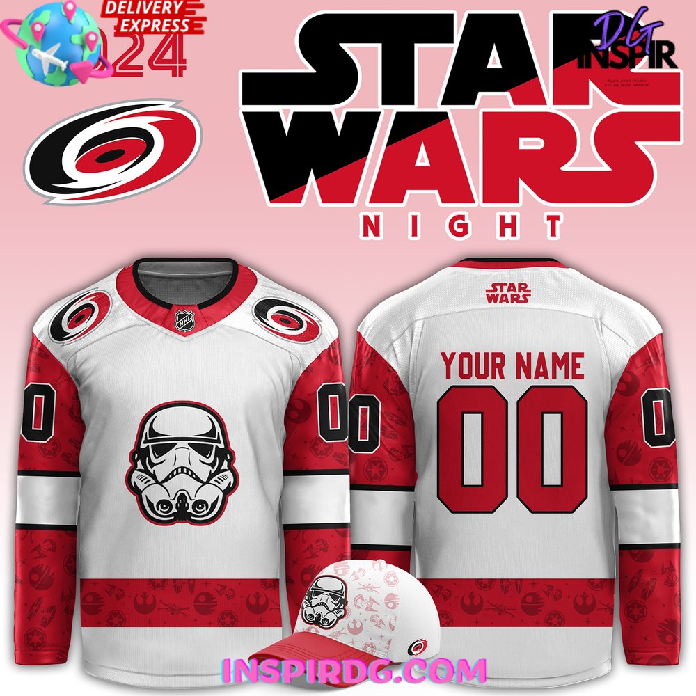 Carolina Hurricanes X Star Wars Night 2024 Custom Hockey Jersey