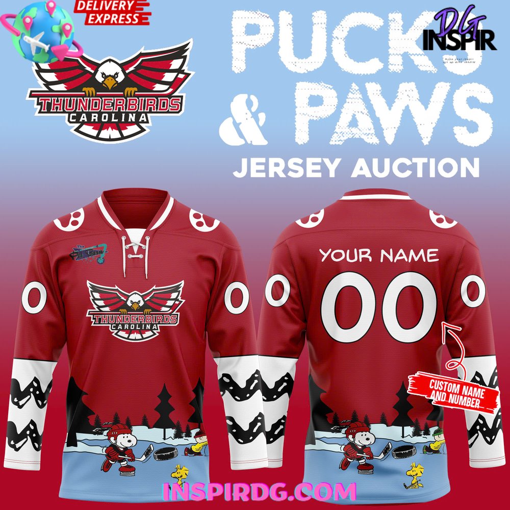 Carolina Thunderbirds Pucks And Paws 2025 Jersey