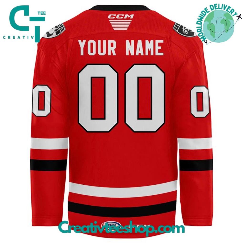 Charlotte Checkers Special New 2025 Red Hockey Jersey