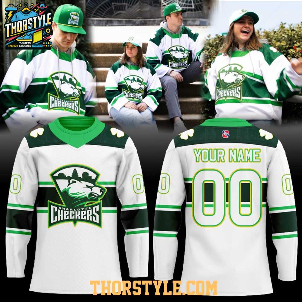 Charlotte Checkers St. Patrick'S Day 2026 Irish Personalized Hockey Jersey