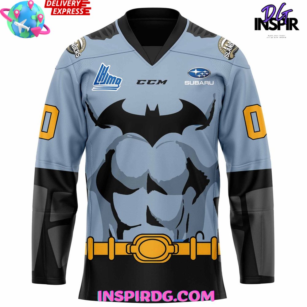 Charlottetown Islanders Game Worn Batman Special Jersey
