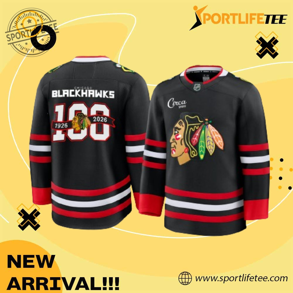 Chicago Blackhawks Back In Black Hockey Jersey