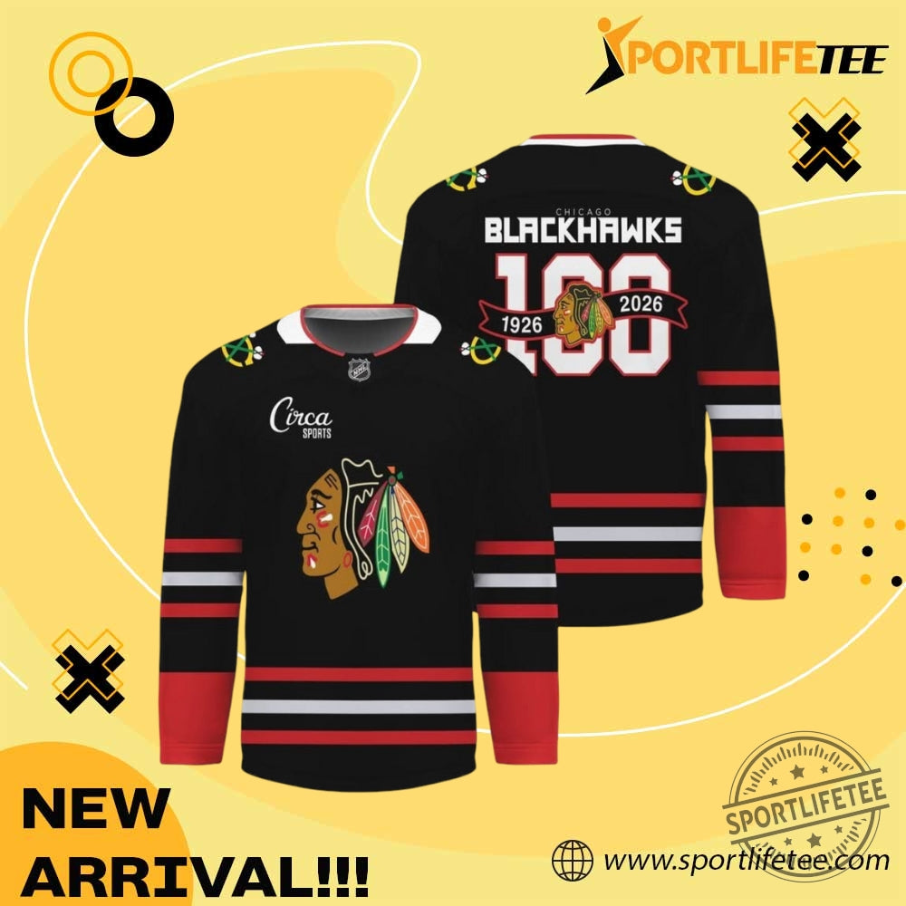 Chicago Blackhawks Centennial 100Th Anniversary Hockey Jersey