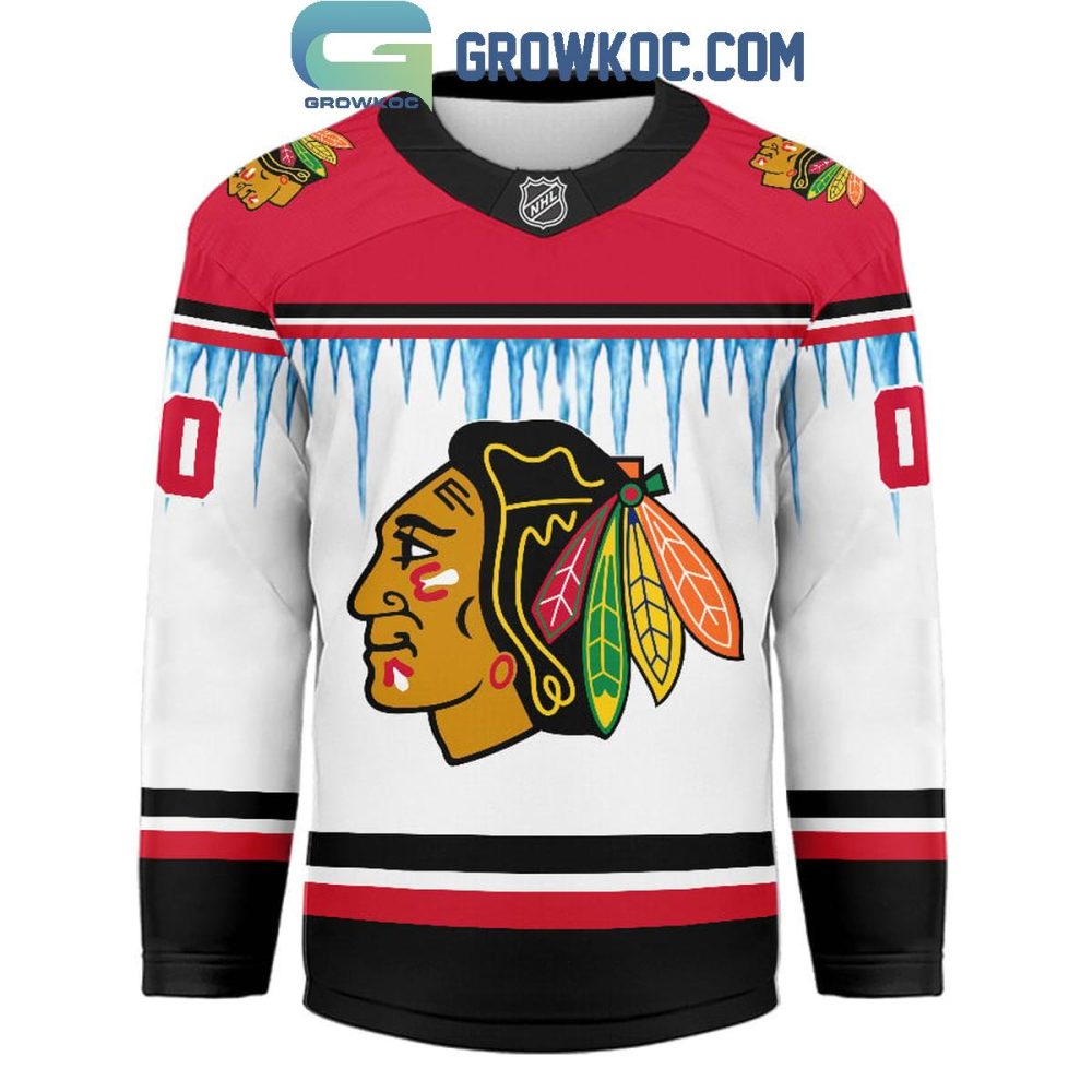Chicago Blackhawks Christmas Tree Custom Hockey Jersey