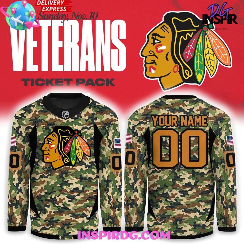 Chicago Blackhawks Military Appreciation Special Hockey Jersey
