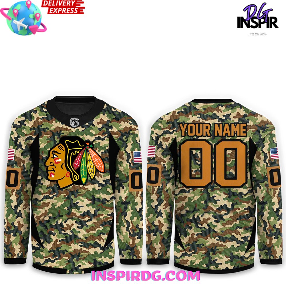 Chicago Blackhawks Military Appreciation Special Hockey Jersey