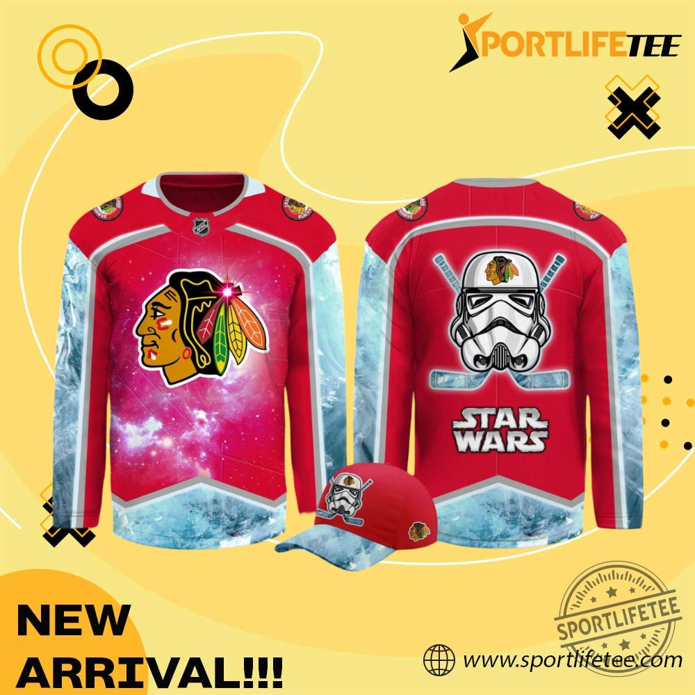 Chicago Blackhawks Star Wars Night 2026 Icy Game Hockey Jersey
