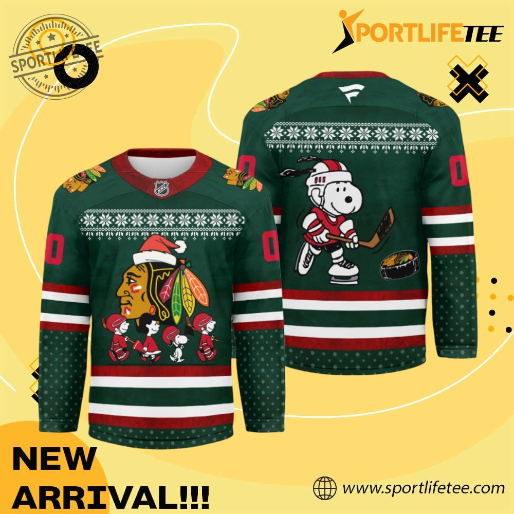 Chicago Blackhawks X Snoopy Collector Hockey Jersey