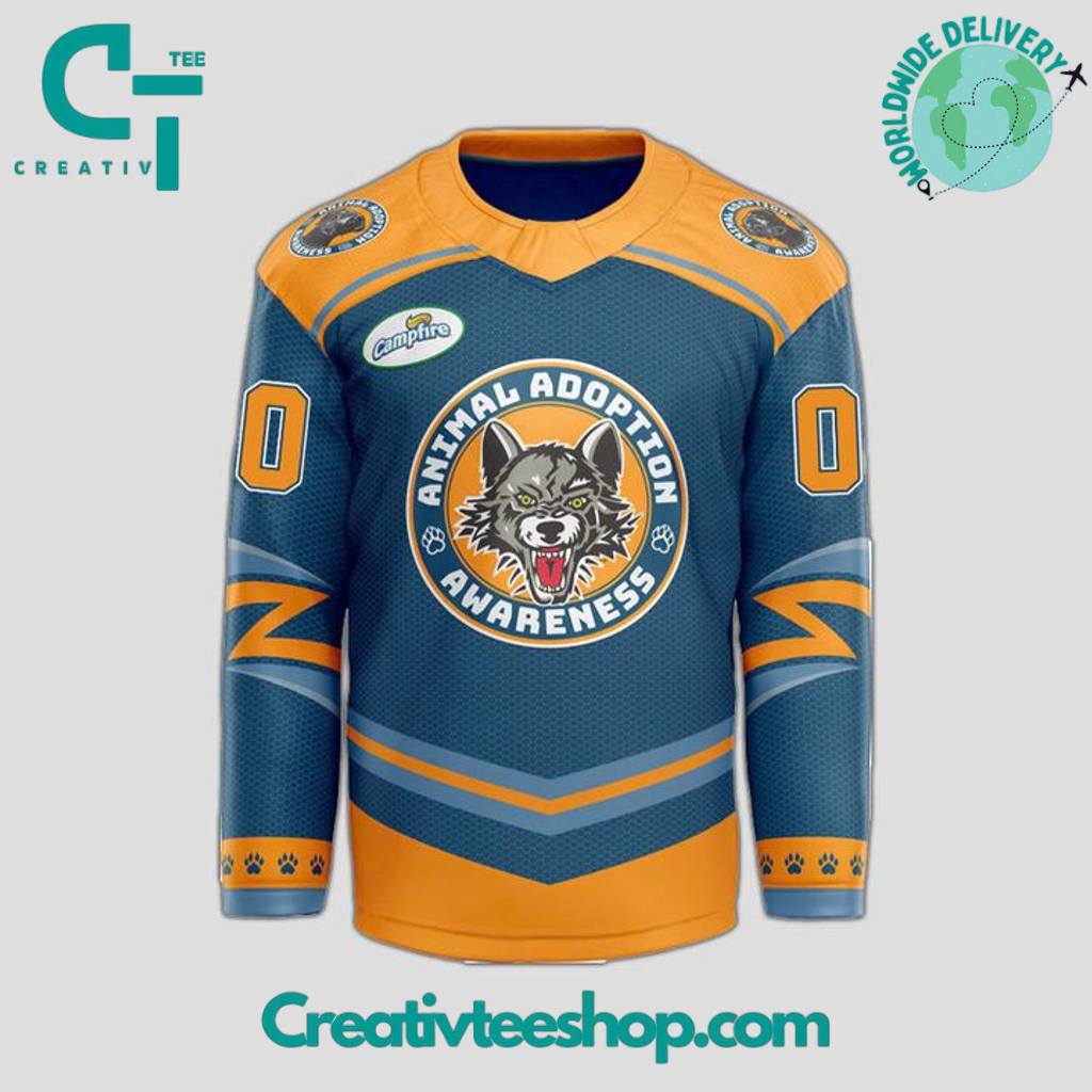 Chicago Wolves Animal Adoption Awareness 2025 Personalized Hockey Jersey