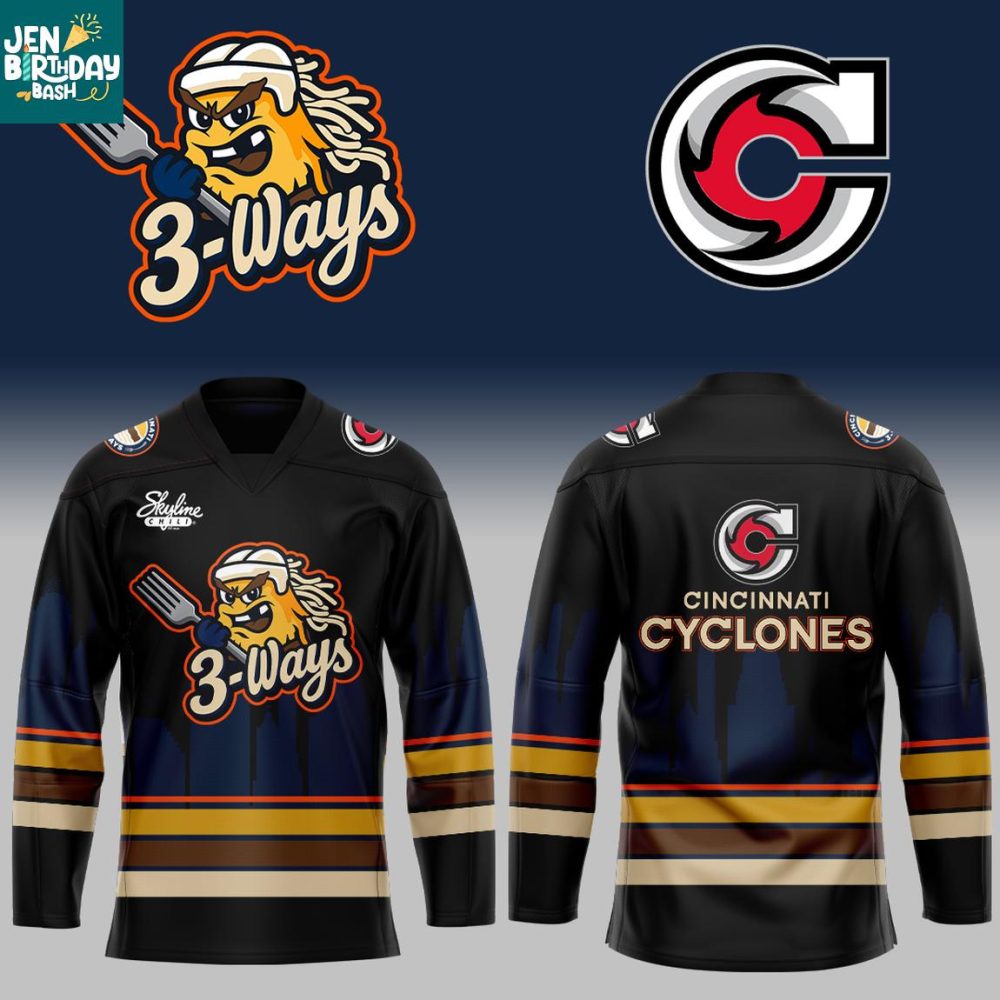 Cincinnati Cyclones Cincinnati 3-Ways Skyline Chili 2026 Personalized Hockey Jersey