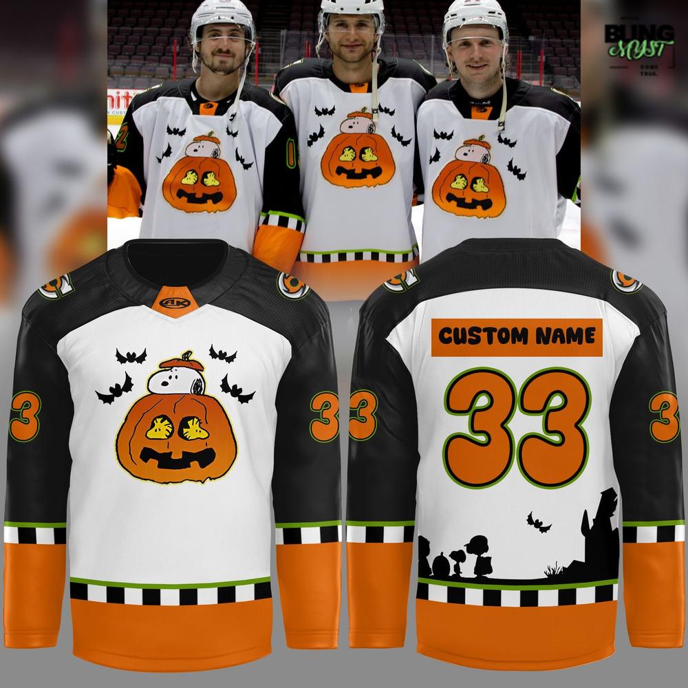 Cincinnati Cyclones Peanuts Great Pumpkin Special Edition Hockey Jersey