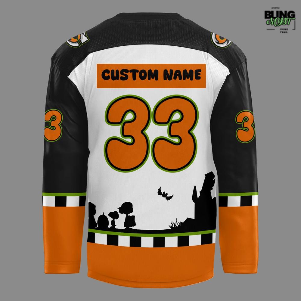 Cincinnati Cyclones Peanuts Great Pumpkin Special Edition Hockey Jersey