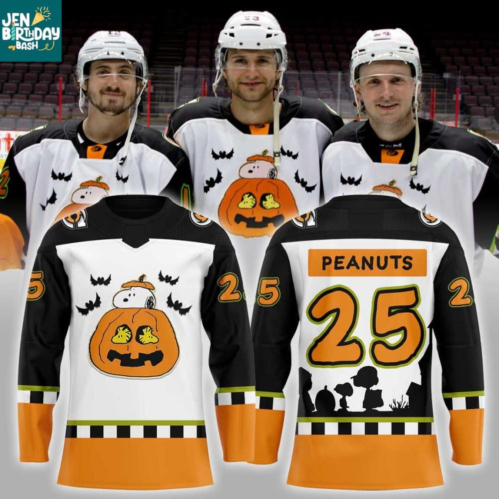 Cincinnati Cyclones Peanuts Halloween Snoopy 2025 Personalized Hockey Jersey