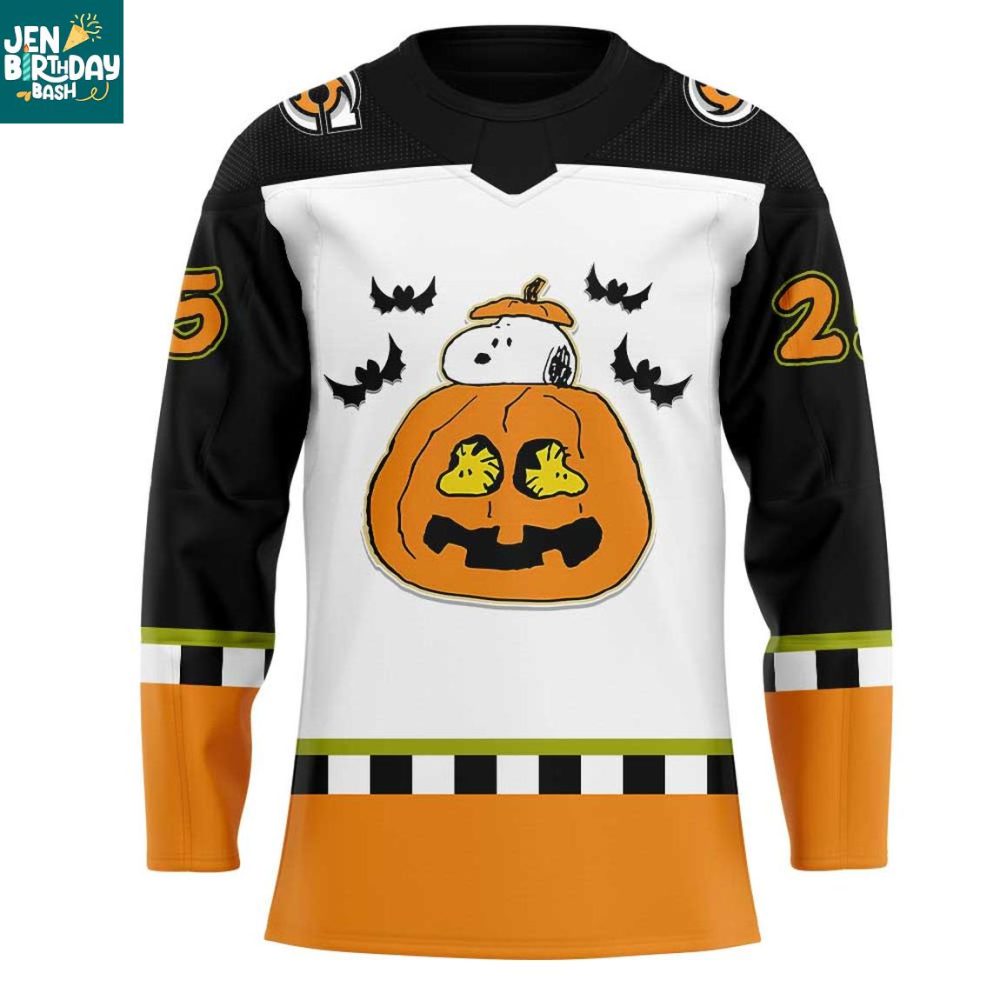 Cincinnati Cyclones Peanuts Halloween Snoopy 2025 Personalized Hockey Jersey