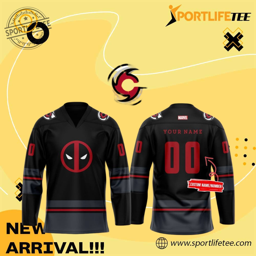 Cincinnati Cyclones Super Hero Night 2024 Deadpool Limited Edition Jersey