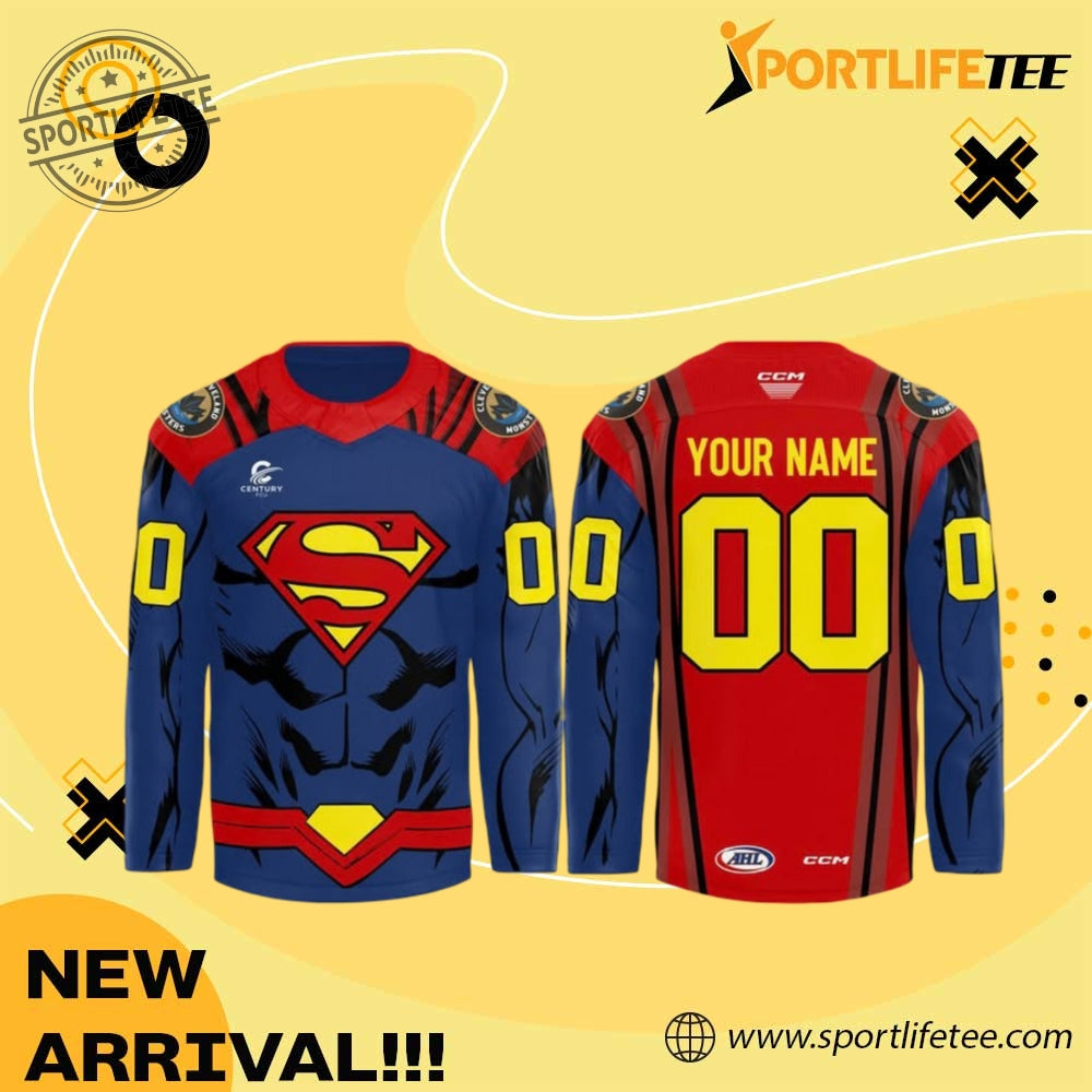 Cleveland Monsters X Superman Night Hockey Jersey 2025