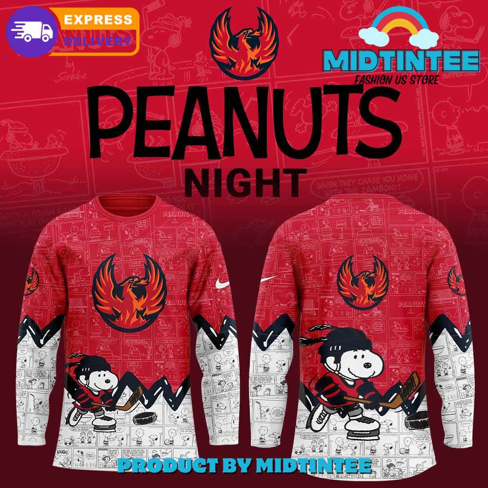 Coachella Valley Firebirds 75Th Anniversary Of Peanuts Hockey Jersey