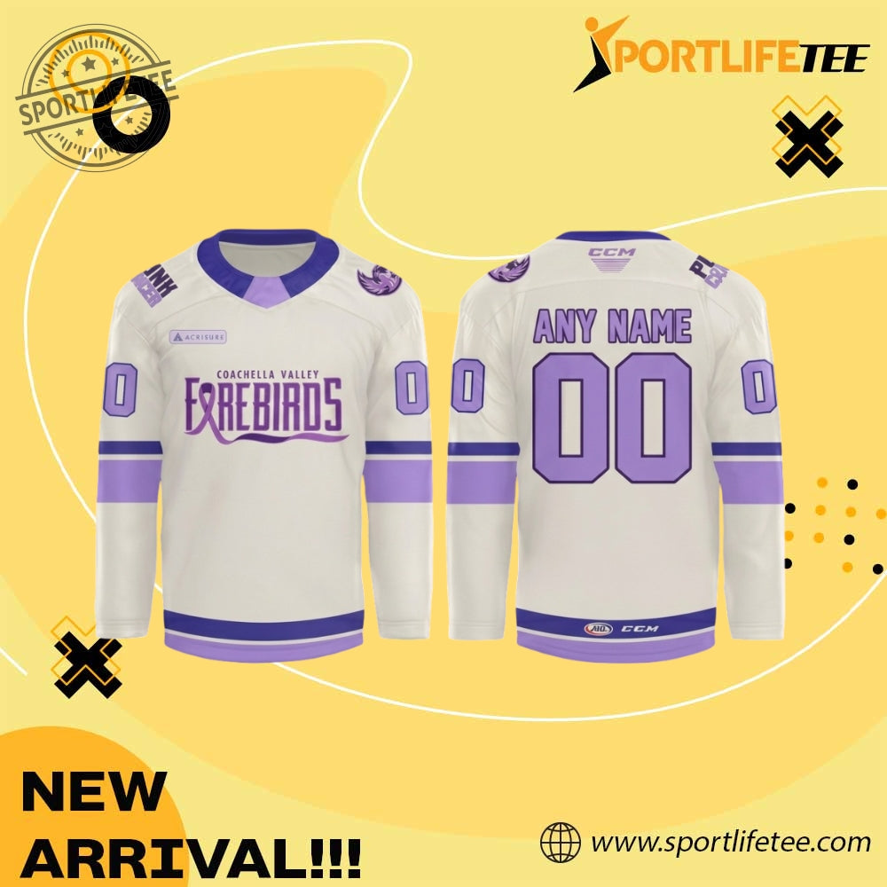 Coachella Valley Firebirds Cancer Awareness Night 2026 Hockey Jersey Edition