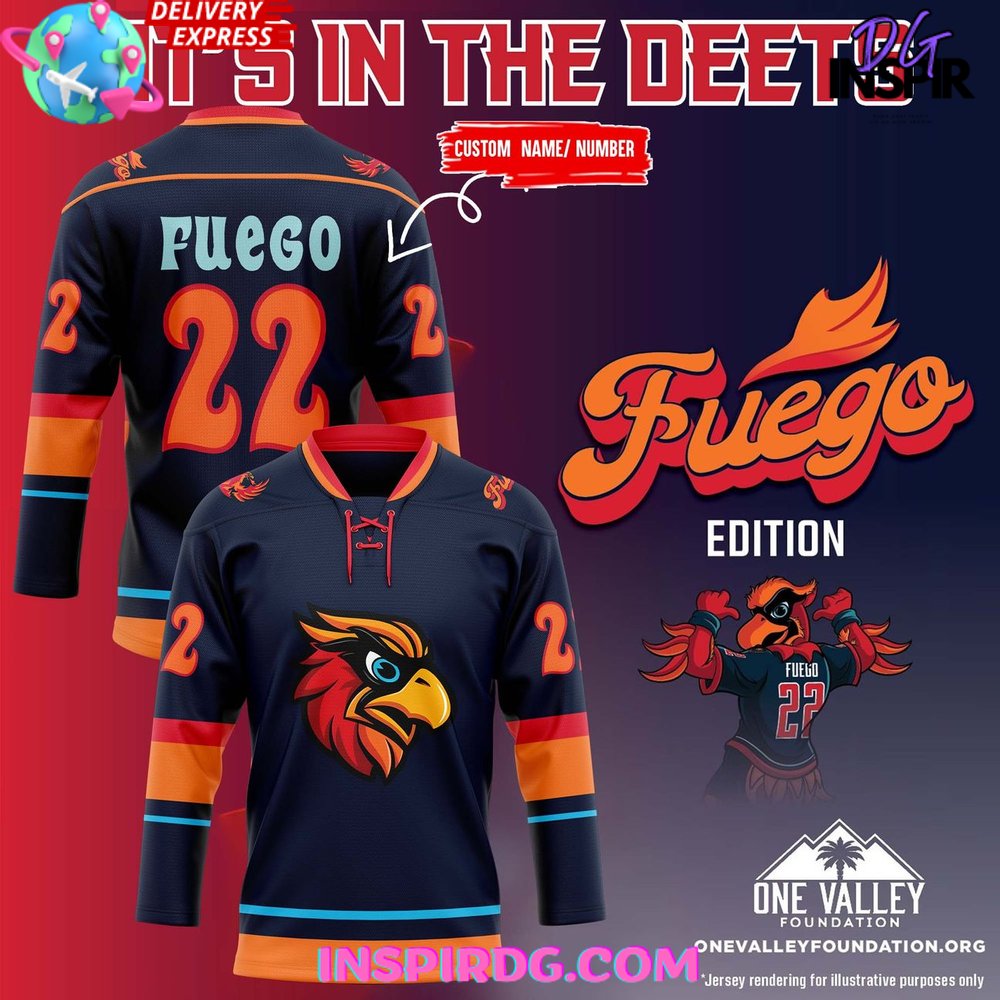 Coachella Valley Firebirds Fuego’S Birthday 2025 Hockey Jersey