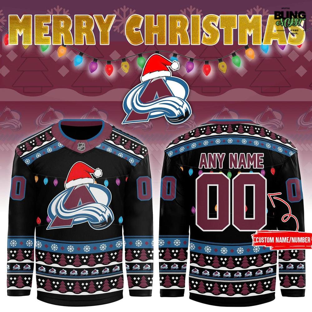 Colorado Avalanche 2025 Merry Christmas Nhl Hockey Jersey